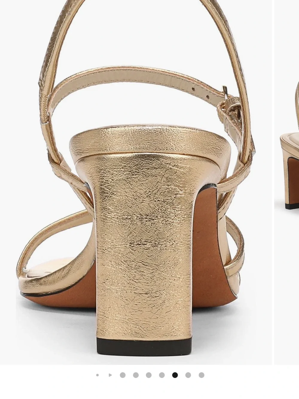 Vince Marcella Ankle Strap Gold Metallic Block Heel Sandals 9/40